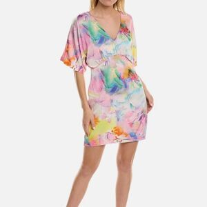 NWOT Aidan Mattox Watercolor Dress Size 14